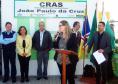 A Secretaria da Família e Desenvolvimento Social participou da inauguração do novo Centro de Referência de Assistência Social (Cras) de Terra Boa, no Noroeste do Estado, na última terça-feira (31). O Cras João Paulo da Cruz recebeu um investimento de R$ 132 mil liberados pelo Governo do Estado do Fundo Estadual de Assistência Social (Feas), por deliberação do Conselho Estadual de Assistência Social (Ceas).Foto:Rogério Machado/SEDS