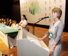 Secretária da Familia e Desenvolvimento Social e presidente da Provopar Fernanda Richa, participa da abertura da IX Conferência Estadual de Assistência Social.Foto:Rogério Machado/SEDS