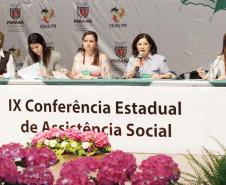 Secretária da Familia e Desenvolvimento Social e presidente da Provopar Fernanda Richa, participa da abertura da IX Conferência Estadual de Assistência Social.Foto:Rogério Machado/SEDS