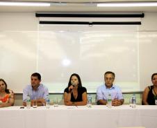 A última etapa do Seminário Capacitação de Combate ao Trabalho Infantil promovido pela Secretaria da Família e Desenvolvimento Social (Seds) iniciou nesta quarta-feira (05), em Curitiba. O evento que já foi realizado em Foz do Iguaçu e Londrina acontece até sexta-feira (07) e está abordando as recomendações do plano regional para prevenção e erradicação do trabalho infantil com municípios.Foto: Ricardo Marajó/SEDS