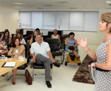 A secretária da Familia e Desenvolvimento Social, Fernanda Richa, se reúne com os chefes dos Escritórios Regionais.Foto:Rogério Machado/SEDS