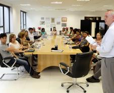 A secretária da Família e Desenvolvimento Social, Fernanda Richa, se reúne com os chefes dos Escritórios Regionais.Foto:Rogério Machado/SEDS