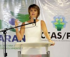 Secretária estadual da Família e Desenvolvimento Social, Fernanda Richa, participa da abertura da Reunião do Fórum Nacional dos Conselhos Estaduais de Assistência Social - FONACEAS.Foto:Rogério Machado/SEDS