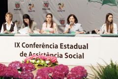 Secretária da Familia e Desenvolvimento Social e presidente da Provopar Fernanda Richa, participa da abertura da IX Conferência Estadual de Assistência Social.Foto:Rogério Machado/SEDS