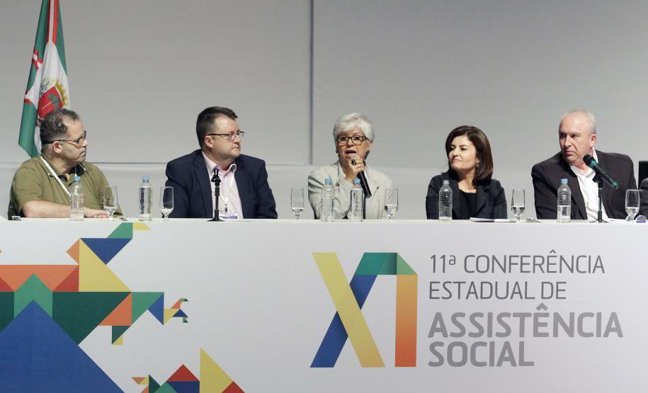 Secretaria do Trabalho e Desenvolvimento Social e o Conselho Estadual da Assistência Social realizam a abertura da XI Conferência Estadual de Assistência Social. Secretária Nacional de Assistência Social, Ieda CastroFoto:Rogerio Machado/SECS