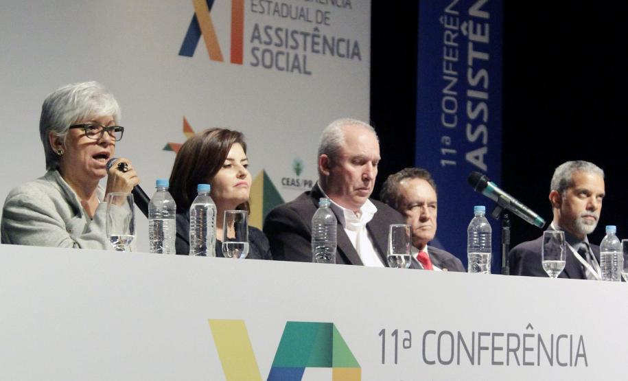 Secretaria do Trabalho e Desenvolvimento Social e o Conselho Estadual da Assistência Social realizam a abertura da XI Conferência Estadual de Assistência Social. Secretária Nacional de Assistência Social, Ieda CastroFoto:Rogerio Machado/SECS