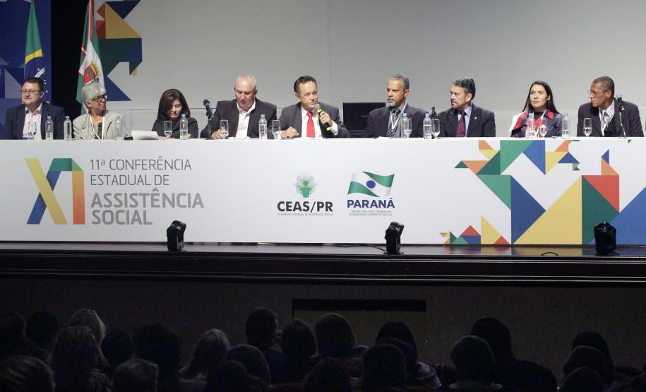 Secretaria do Trabalho e Desenvolvimento Social e o Conselho Estadual da Assistência Social realizam a abertura da XI Conferência Estadual de Assistência Social.Secretario da Justica, Leonildo de Souza GrotaFoto:Rogerio Machado/SECS