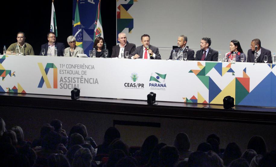 Secretaria do Trabalho e Desenvolvimento Social e o Conselho Estadual da Assistência Social realizam a abertura da XI Conferência Estadual de Assistência Social.Secretario da Justica, Leonildo de Souza GrotaFoto:Rogerio Machado/SECS