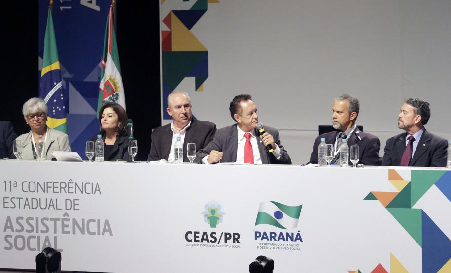 Secretaria do Trabalho e Desenvolvimento Social e o Conselho Estadual da Assistência Social realizam a abertura da XI Conferência Estadual de Assistência Social.Secretario da Justica, Leonildo de Souza GrotaFoto:Rogerio Machado/SECS
