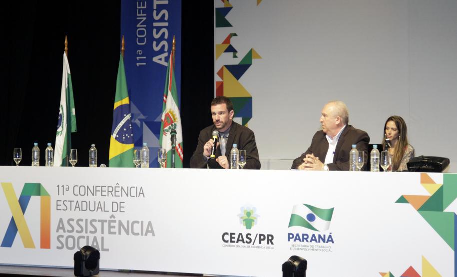 Secretaria do Trabalho e Desenvolvimento Social e o Conselho Estadual da Assistência Social realizam a abertura da XI Conferência Estadual de Assistência Social.Unidade Tecnica de Garantias de Direitos e Cidadania da SEDS Leandro MellerFoto:Rogerio Machado/SECS