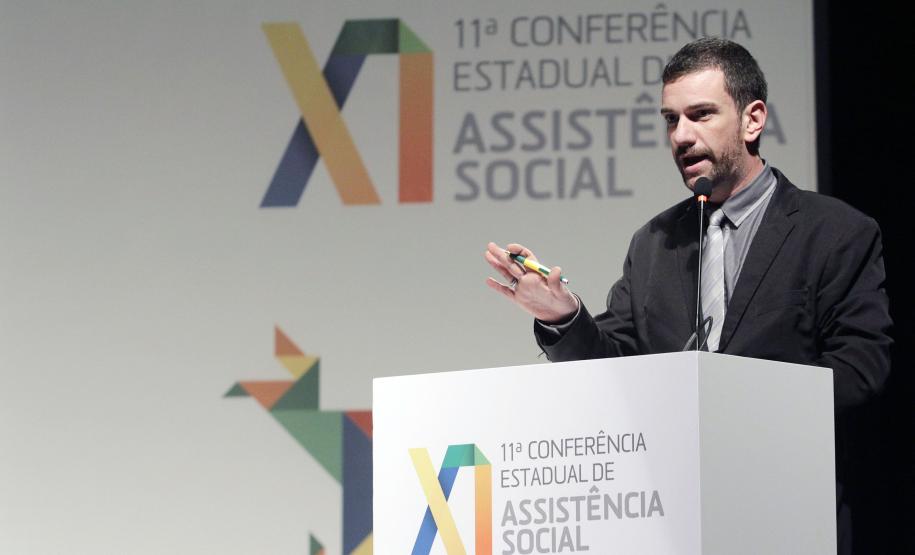 Secretaria do Trabalho e Desenvolvimento Social e o Conselho Estadual da Assistência Social realizam a abertura da XI Conferência Estadual de Assistência Social.Unidade Tecnica de Garantias de Direitos e Cidadania da SEDS Leandro MellerFoto:Rogerio Machado/SECS