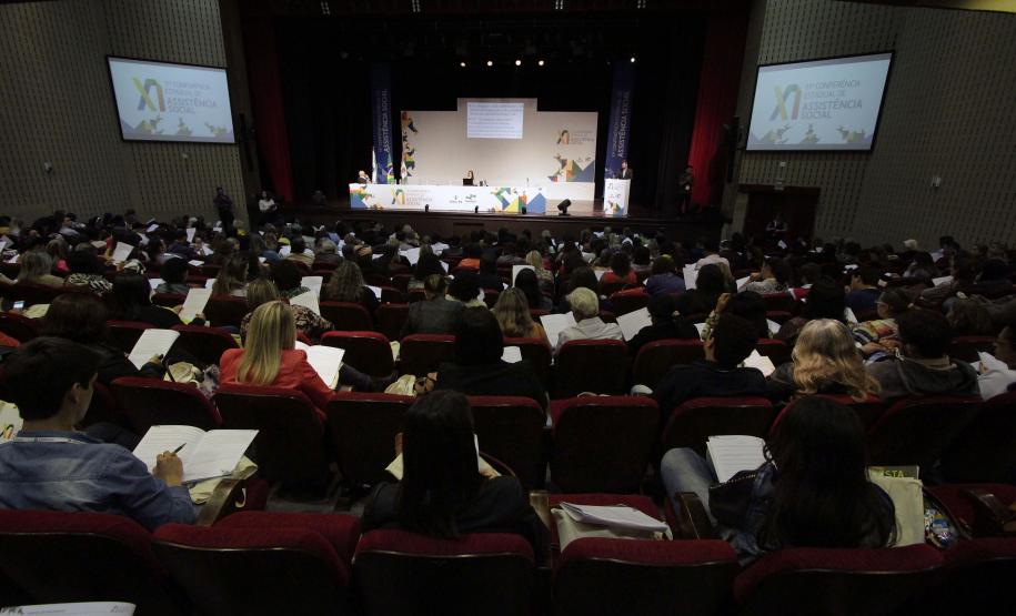 Secretaria do Trabalho e Desenvolvimento Social e o Conselho Estadual da Assistência Social realizam a abertura da XI Conferência Estadual de Assistência Social.Unidade Tecnica de Garantias de Direitos e Cidadania da SEDS Leandro MellerFoto:Rogerio Machado/SECS