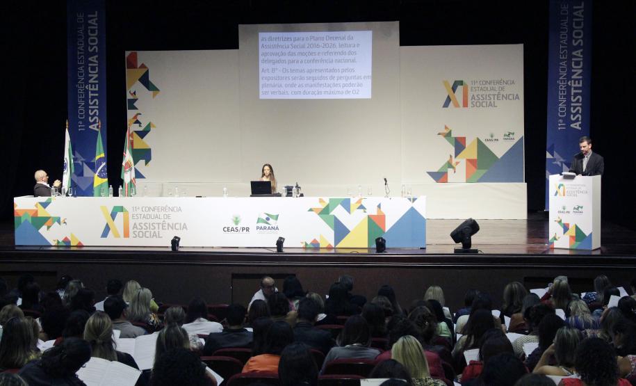 Secretaria do Trabalho e Desenvolvimento Social e o Conselho Estadual da Assistência Social realizam a abertura da XI Conferência Estadual de Assistência Social.Unidade Tecnica de Garantias de Direitos e Cidadania da SEDS Leandro MellerFoto:Rogerio Machado/SECS