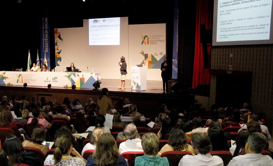 XI Conferência Estadual de Assistência Social do Paraná, palestra com a Luciana Pavowski.Foto: Jefferson Oliveira