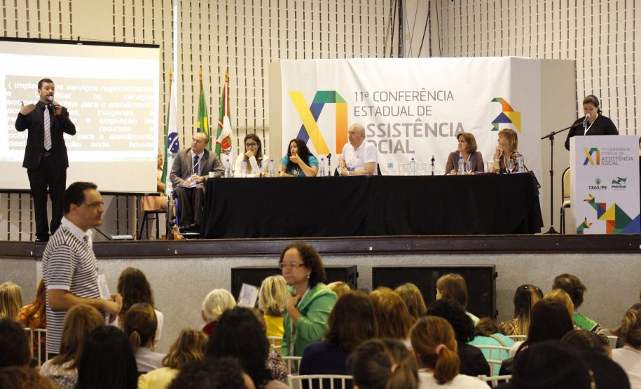 Secretaria do Trabalho e Desenvolvimento Social e o Conselho Estadual da Assistência Social realizam o 3 dia da XI Conferência Estadual de Assistência Social.Foto:Jefferson Oliveira / Seds