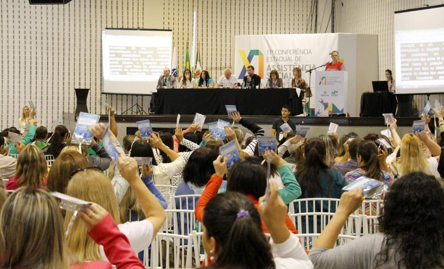 Secretaria do Trabalho e Desenvolvimento Social e o Conselho Estadual da Assistência Social realizam o 3 dia da XI Conferência Estadual de Assistência Social.Foto:Jefferson Oliveira / Seds