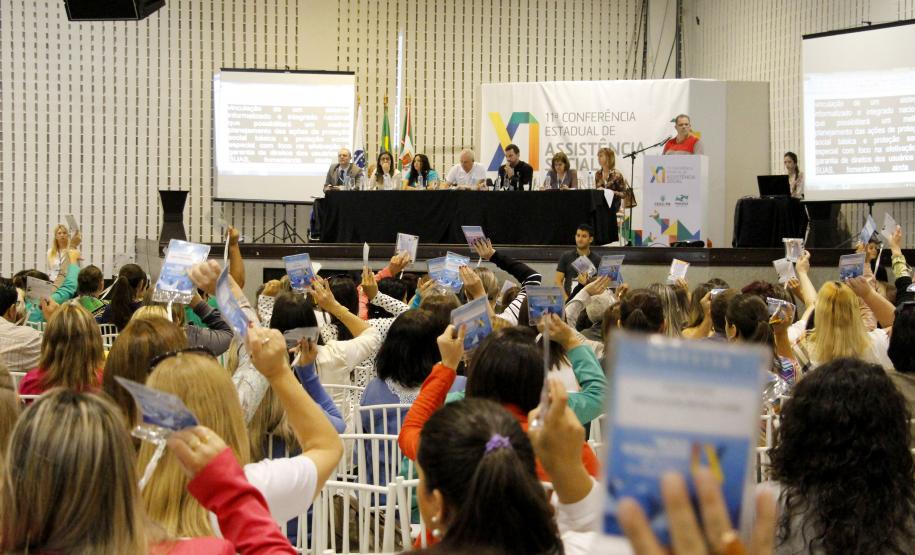 Secretaria do Trabalho e Desenvolvimento Social e o Conselho Estadual da Assistência Social realizam o 3 dia da XI Conferência Estadual de Assistência Social.Foto:Jefferson Oliveira / Seds
