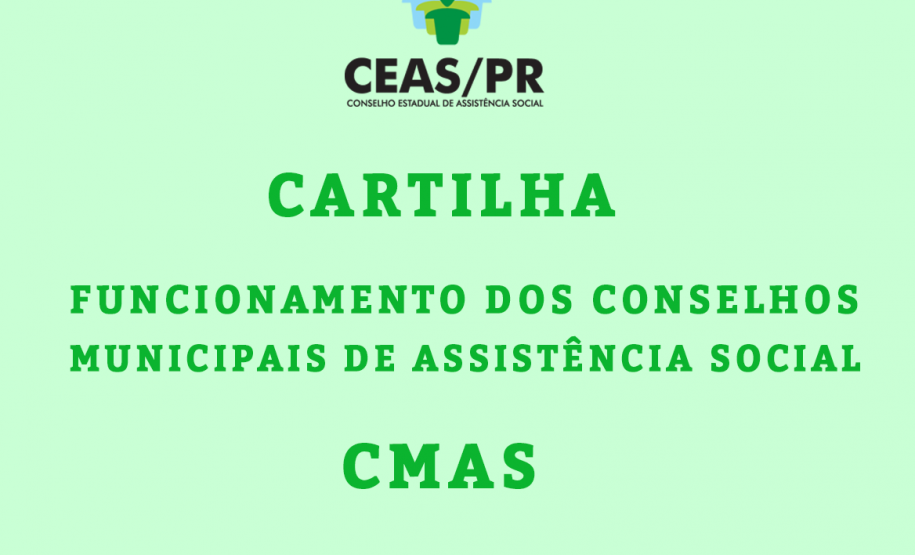 CARTILHA – FUNCIONAMENTO DOS CMAS